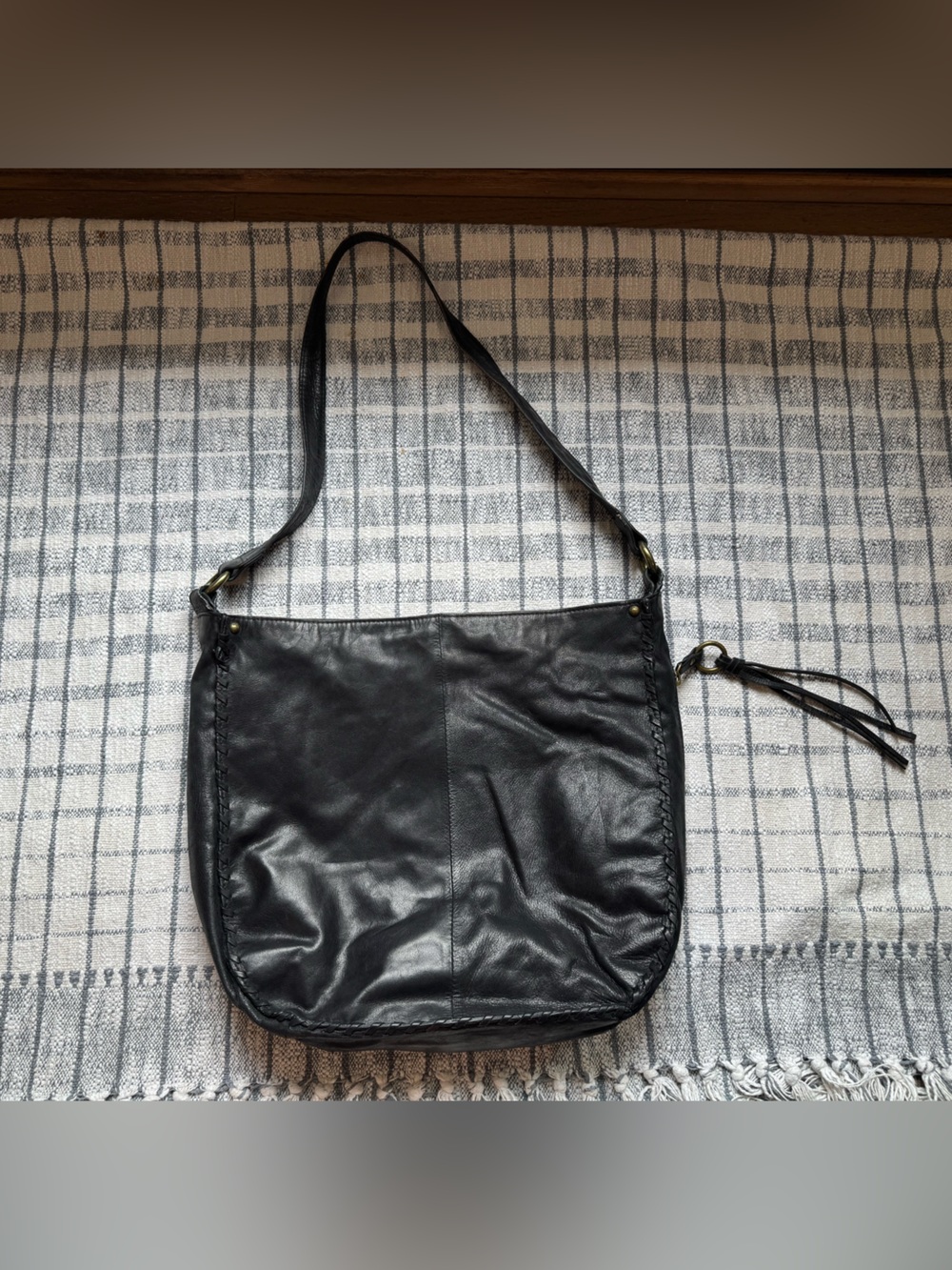Hobo Black Leather Slouchy Purse